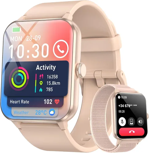 Vista 8 de Blackview 2026 Smart Watch (Answer/Make Calls), Fitness Watch for Men and Women with Heart Rate/SpO2/Sleep Monitor/2 Straps, 100+ Sports Modes, IP68