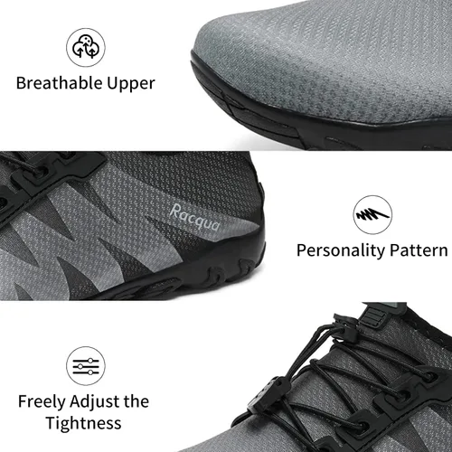 Vista 4 de Racqua Zapatos de agua para hombres y mujeres, secado rápido, colores degradados, descalzos, acuáticos, atléticos, natación, surf, playa, zapatos