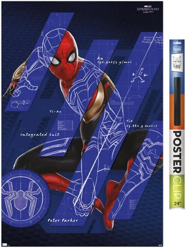 Vista 19 de Trends International Marvel Spider-Man: No Way Home - Póster de pared de bares, 14.725 x 22.375 pulgadas, versión enmarcada de madera de granero