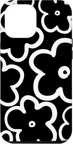 Vista 26 de Cute Flower Pattern Large Wildflower Black and White Floral Case for iPhone 17