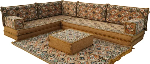 Vista 16 de arabicsofa Juego de Sofá Majlis Árabe de Esquina en Forma de L – Cojín Modular de Piso con Almohadas de Respaldo