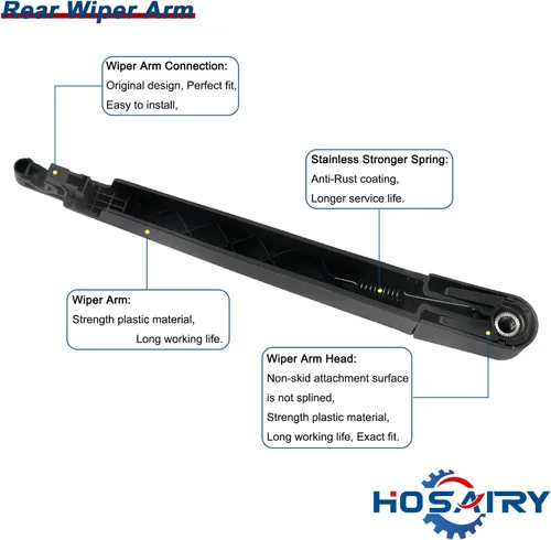 Vista 3 de 98811-B8000 Juego de limpiaparabrisas trasero para Hyundai Santa Fe 2013-2018, para Hyundai Santa Fe Sport 2013-2017, para Kia Sedona 2015-2020