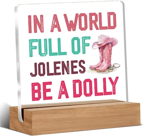 Vista 23 de Divertida placa acrílica retro de regalo para amigos, compañeros de trabajo, regalos occidentales para mujeres, hombres, mejores amigos, decoración