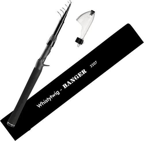 Vista 7 de Whistytwig Carbon Fiber Telescopic Fishing Rod - Portable Collapsible Design for Travel and Adventure - Versatile Saltwater and Freshwater Fishing