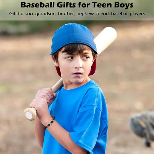 Vista 5 de EPIRORA Regalos para adolescentes, pulseras de fútbol, baloncesto, béisbol, fútbol americano, regalos de cumpleaños para hijo, nieto, hermano