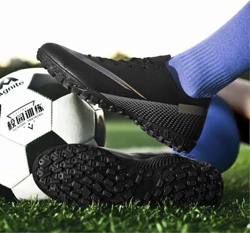 Vista 5 de HaloTeam Zapatos de fútbol para hombre, botas de fútbol profesionales de alta calidad, transpirables, para interiores y exteriores, TFAG