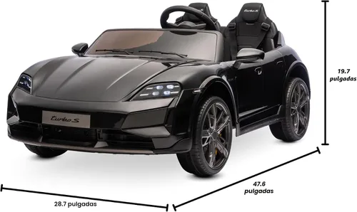 Vista 7 de Kidzone - Auto de 2 plazas para niños de 37 a 96 meses, color negro