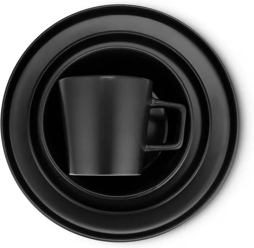 Vista 8 de Stone Lain Celina - Juego de vajilla de gres de 32 piezas, platos y tazones, colección de platos negro mate, servicio para 8, estilo minimalista