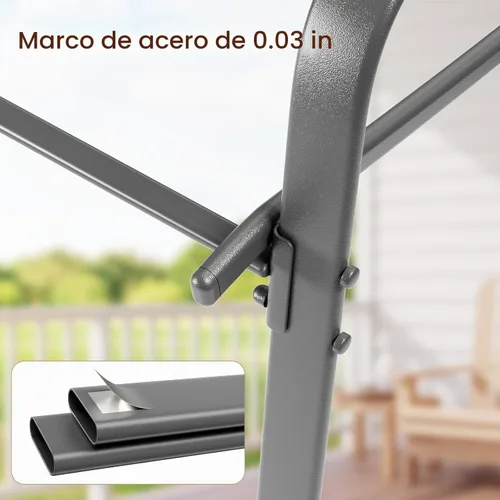 Vista 6 de TLSUNNY Silla de patio, sillas apilables de textileno para exteriores Azul Turquesa