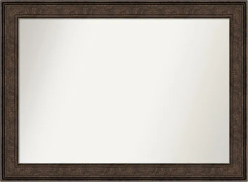Vista 1031 de Amanti Art Espejo de pared personalizado no biselado (25 x 25 pulgadas), marco de bronce acentuado, varios tamaños personalizados, espejo de baño