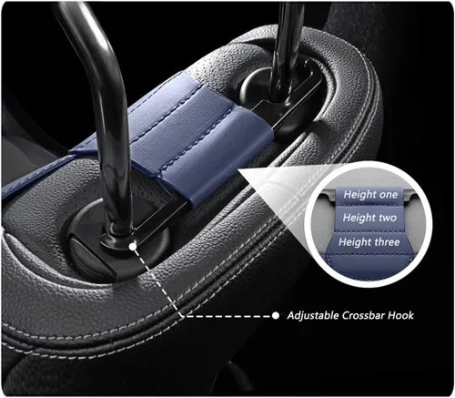 Vista 6 de Fundas de asiento de automóvil para Ford Mustang Mach-E, cojines de asiento transpirables, cómodos protectores de asiento delanteros y traseros de 5