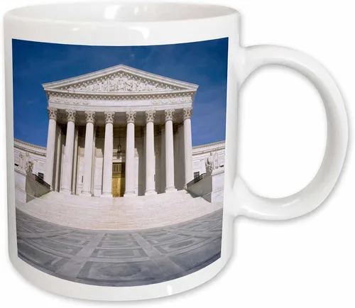 Vista 12 de 3dRose Washington, DC, Edificio de la Corte Suprema-US09 BJA0018-Jaynes Gallery - Taza de dos tonos, 11 onzas, negro/blanco