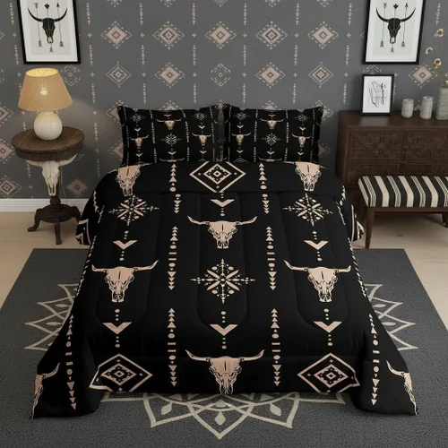 Vista 22 de Erosebridal - Juego de edredón Samurai, juego de ropa de cama al atardecer, edredón japonés de samurái cálido y suave, decoración de dormitorio