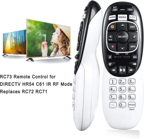 Vista 4 de RC73 IR/RF Reemplazo universal de control remoto compatible con Directv RC71 RC72 RC73, compatible con DirecTV HR20/HR21/HR34/HR44/HR54 DVR receptor