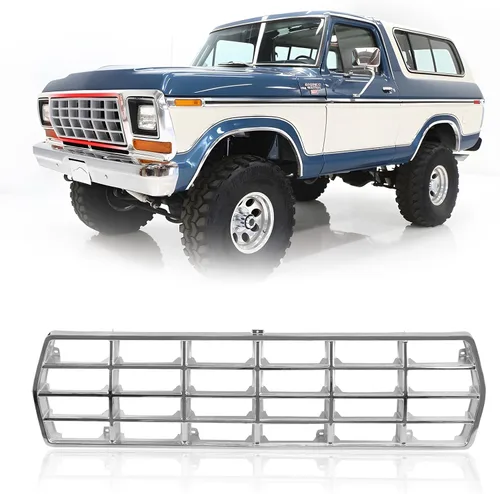 Vista 10 de CarPartsDepot Nuevos Piezas de Reemplazo Parte Delantera Derecha del Lado del Pasajero Argent Grille Grill Compatible con 1976-1977 FORD F-350 F-250