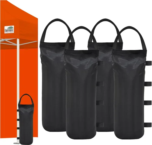 Vista 8 de Bolsas de peso Eurmax USA para tienda de campaña con dosel, bolsas de arena para toldo al aire libre instantáneo, patas de toldo, bolsas de arena