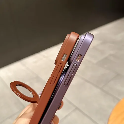 Vista 6 de Funda con soporte invisible para iPhone 14/13/12/Pro Max con soporte, compatible con Magsafe, protector magnético para lente de vidrio de ventana