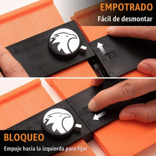 Vista 2 de Saker - Herramienta de perfil para contornos con conexión ilimitada, copia precisa de formas irregulares (2 piezas) Lápiz para agujeros profundos