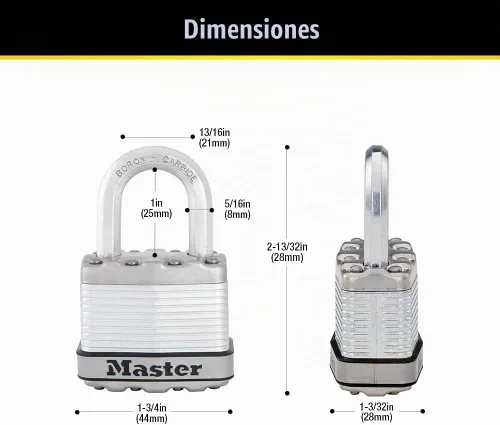Vista 6 de Master Lock M1XD Magnum - Candado resistente con llave, 1 paquete