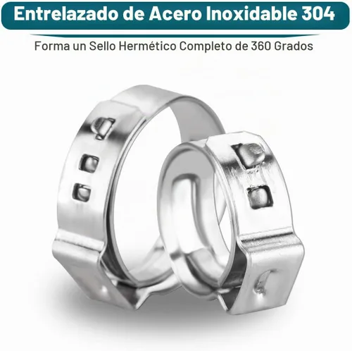 Vista 2 de LOKMAN Paquete de 50 Abrazaderas de Sujeción PEX de 1 Pulgada, Anillos de Sujeción y Prensado de Acero Inoxidable Abrazaderas de Pellizco