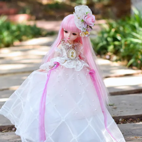 Vista 8 de Muñeca BJD de 1/4 de 17.7 in - 18 pulgadas, muñeca articulada con bola SD de princesa, cuerpo de muñeca personalizado con conjunto de ropa