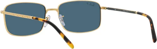 Vista 6 de Ray-Ban Gafas de sol unisex montura plateada, lentes azules, 2.362in