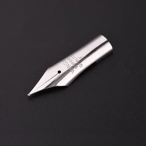Vista 3 de 2 puntas especiales de repuesto para pluma estilográfica, perfectas para bolígrafo piloto 78G 88G KaKuno (1 punta F plateada y 1 punta EF plateada)