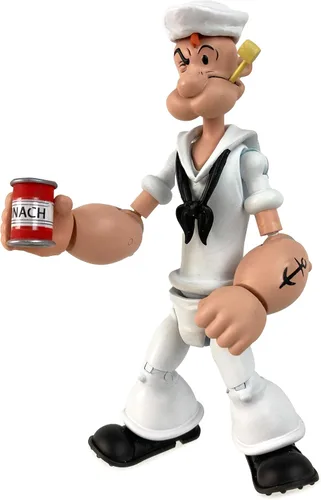 Vista 19 de Boss Fight Studio Bluto Popeye The Sailor Man Classics Wave 1 Figura de acción coleccionable – Figura altamente articulada con accesorios que