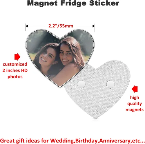 Vista 7 de GEHECRST Imanes de nevera con foto personalizada para refrigerador, imágenes coloridas para el hogar, oficina, cocina, escuela, casillero