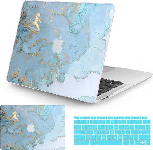 Vista 8 de Funda protectora de plástico rígida de plástico con funda para teclado compatible con MacBook Air de 13 pulgadas 2020, 2019, 2018, A2179, M1, A2337