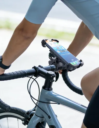 Vista 8 de Grefay Soporte universal para teléfono de bicicleta, soporte universal para teléfono de motocicleta con rotación de 360 grados para teléfonos