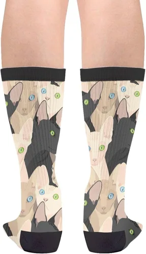 Vista 2 de Calcetines divertidos de moda para hombres y mujeres, cómodos y divertidos, calcetines de vestir locos