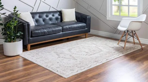 Vista 2 de Unique Loom Utopia Collection Alfombra tradicional, geométrica, tribal, tonos cálidos beige (9 pies 0 x 12 pies 0)
