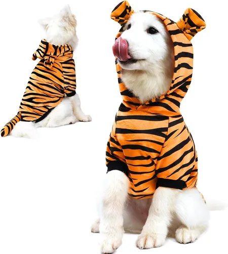 Vista 7 de NACOCO Disfraz de tiburón para perro, ropa para mascotas, abrigo de vacaciones de Halloween, sudadera con capucha para gatos y perros (azul, XS)