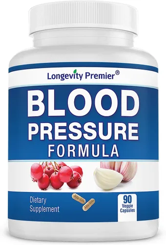 Vista 5 de [3 botellas x 150 cápsulas] Fórmula de presión arterial de longevidad, formulada científicamente con espino y más de 12 hierbas naturales de calidad
