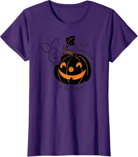 Vista 5 de Disney Camiseta de Halloween Winnie the Pooh Lil' Pumpkin on the Way, Blanco, S