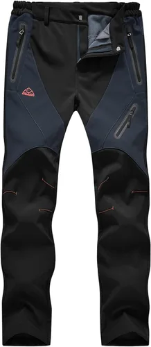 Vista 3 de Rdruko Pantalones de nieve para mujer, impermeables, aislados, con forro polar, térmico, para esquí, senderismo, snowboard