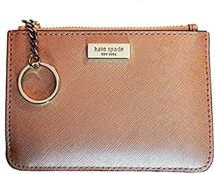 Vista 2 de Kate Spade New York Laurel Way Bitsy - Estuche para tarjetas con llavero color oro rosa, Oro rosado