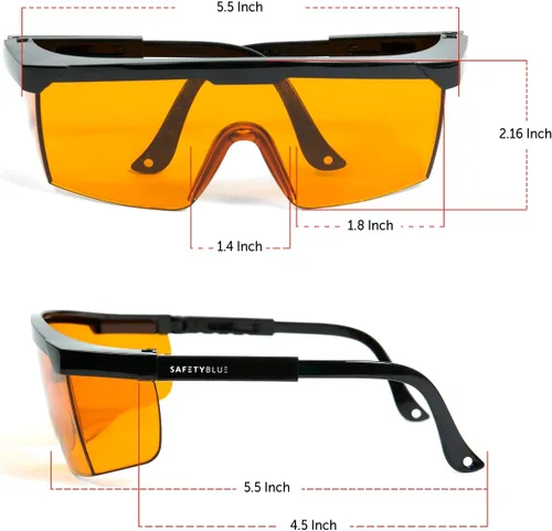 Vista 7 de Lentes ámbar que mejoran el sueño, lentes de bloqueo anti azul y verde, para uso nocturno, mejores lentes para dormir por la noche, reducen