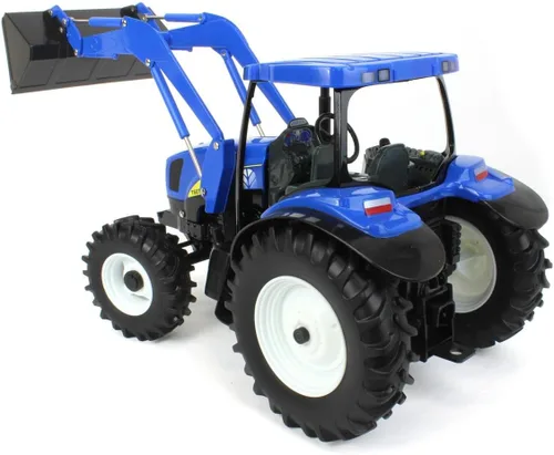 Vista 4 de ERTL 1/16 New Holland T6070 con cargador y tractor MFD 13988