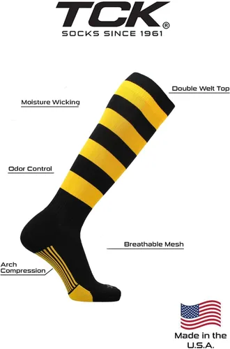 Vista 3 de TCK Winger Hoop - Calcetines de rugby con rayas para hombre