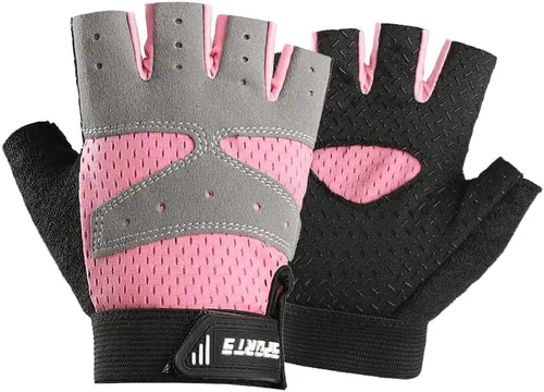 Vista 10 de INOGIH Guantes de entrenamiento transpirables para mujer, guantes de levantamiento de pesas para gimnasio, ciclismo, ejercicio, fitness