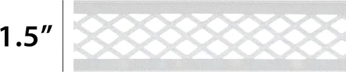 Vista 3 de Offray Cinta decorativa y de satén de 1.5 pulgadas de ancho, 9 pies en total, color blanco
