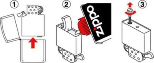 Vista 5 de Auténtico dispensador Zippo Flints X de 6 pulgadas. Nuevo