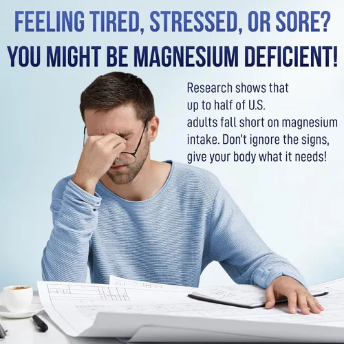 Vista 2 de Glicinato de magnesio 1000 mg - Suplemento de magnesio quelado de alta absorción - Apoya la relajación, sueño reparador, función muscular y salud