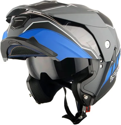 Vista 11 de 1Storm Nuevo Casco Modular de Cara Completa para Motocicleta con Doble Visera Abatible: HJK910 DSPORT