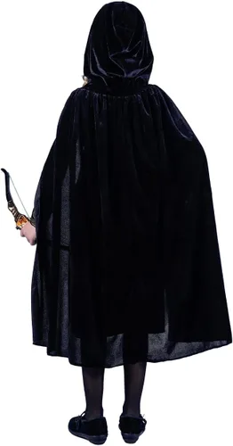 Vista 6 de DSplay Disfraz de cazadora con capucha para niñas, juego de rol, disfraz de fiesta de Halloween