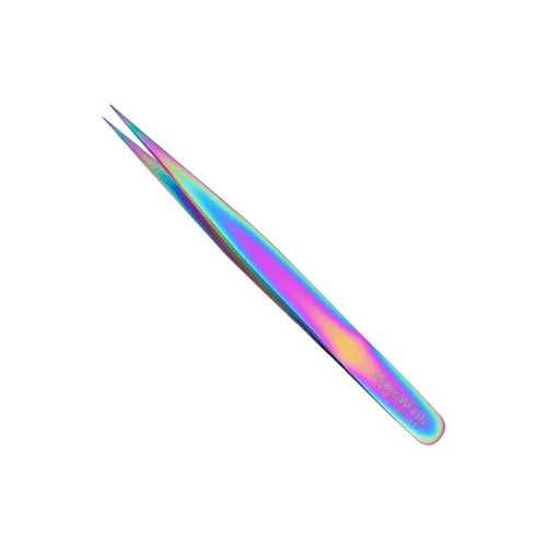 Vista 6 de Pinzas de extensión de pestañas de calidad suiza, volumen ruso, titanio, multicolor, J1 (Dolphin)