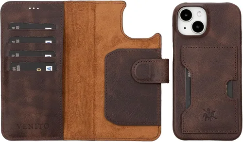 Vista 188 de Venito Florence - Funda de piel compatible con Samsung Galaxy S9, extra segura con bloqueo RFID, cartera desmontable para teléfono (gris decolorado)