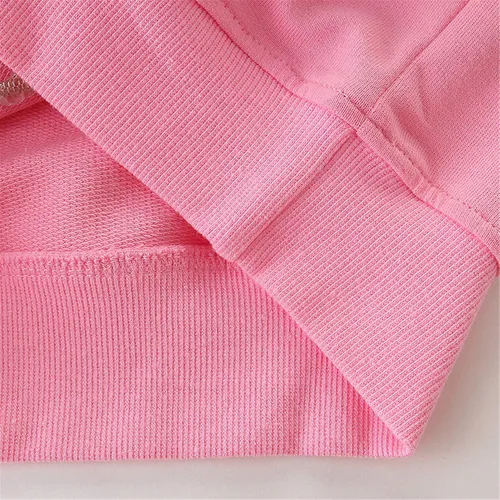 Vista 3 de HILEELANG - Sudaderas de cuello redondo para niñas, manga larga, para invierno